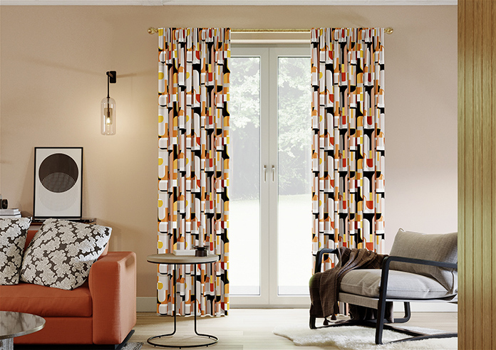Archways, Orange - Made to Measure Curtains - Image 3